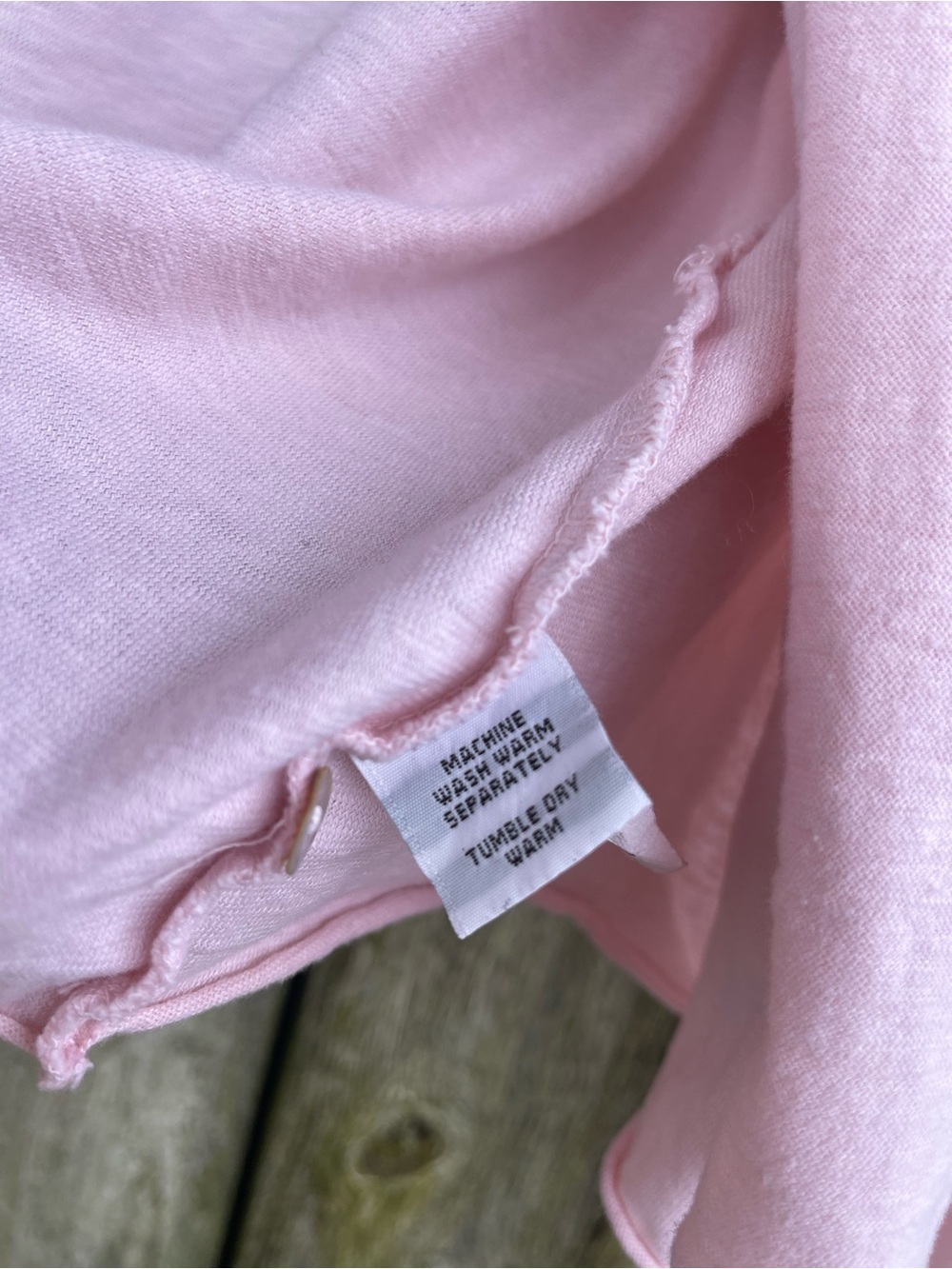 NWT Cut Loose Pink Cotton Linen Natural Fibers Crop Wrap Cardigan USA - Size M - Picture 7 of 11